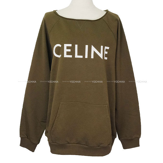 CELINE Sweat Logo Print Orive Cotton #S 2Y423670Q[EXCELLENT][Authentic]