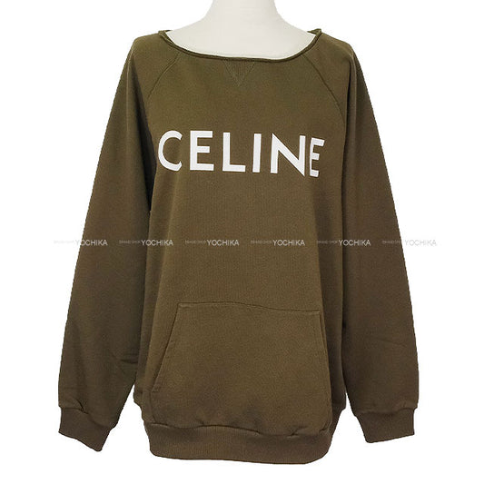 CELINE Sweat Logo Print Orive Cotton #S 2Y423670Q[EXCELLENT][Authentic]