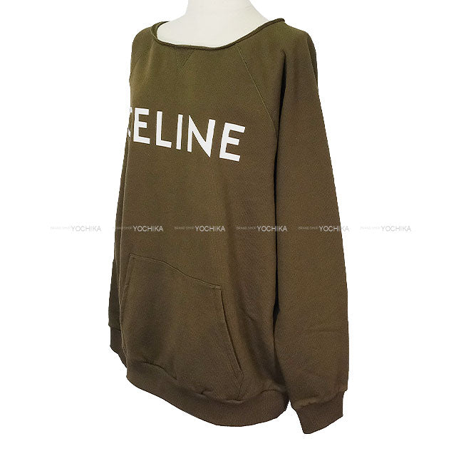 CELINE Sweat Logo Print Orive Cotton #S 2Y423670Q[EXCELLENT][Authentic]