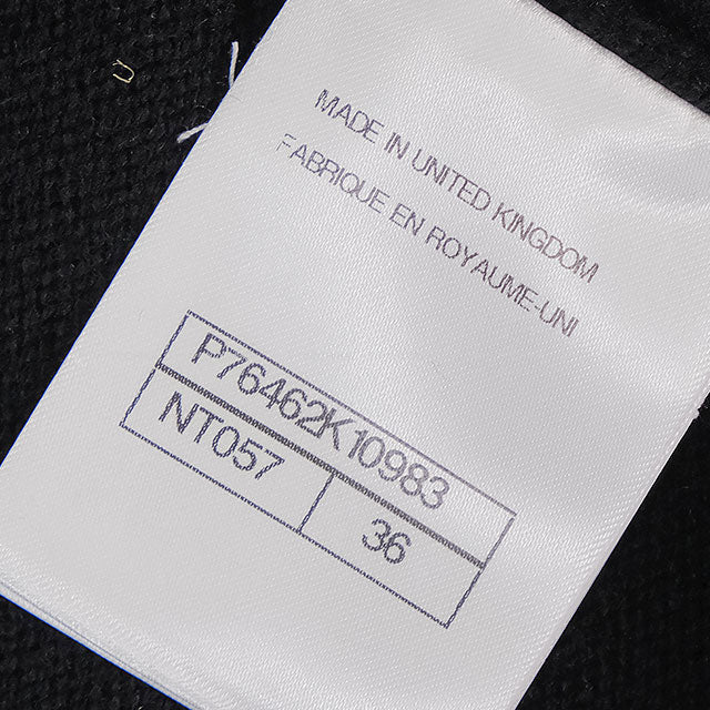 2024 Cruise CHANEL Cardigan Border COCO Button Bicolor Noir (Black)/Blanc (White) Cashmere #36 Silver HW P76462[EXCELLENT][Authentic]