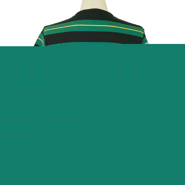Miu Miu Short sleeve t shirt Stripe jersey Billiards green/Blue Cotton #S MJN537[BRAND NEW][Authentic]