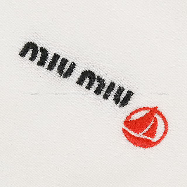 Miu Miu Short sleeve t shirt Petit Bateau Stretch Jersey Slim Blanc (White) Cotton/Polyurethane #M MJN563[BRAND NEW][Authentic]