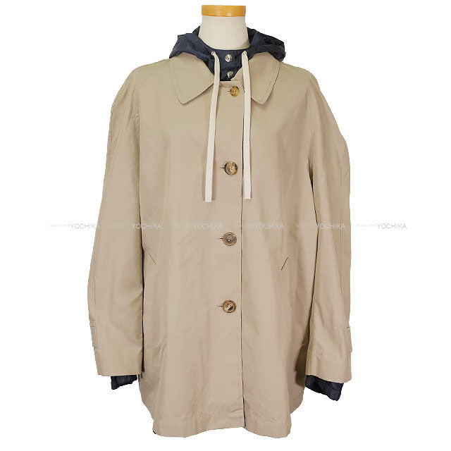 Miu Miu Blouson Panama cotton technical pongee Grey/Navy Cotton/Polyester ＃36[EXCELLENT][Authentic]