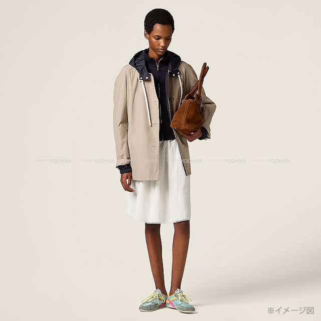 Miu Miu Blouson Panama cotton technical pongee Grey/Navy Cotton/Polyester ＃36[EXCELLENT][Authentic]