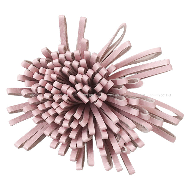 HERMES key ring Carmen Rose Darling Agneau Milo Silver HW Stamp K[BRAND NEW][Authentic]