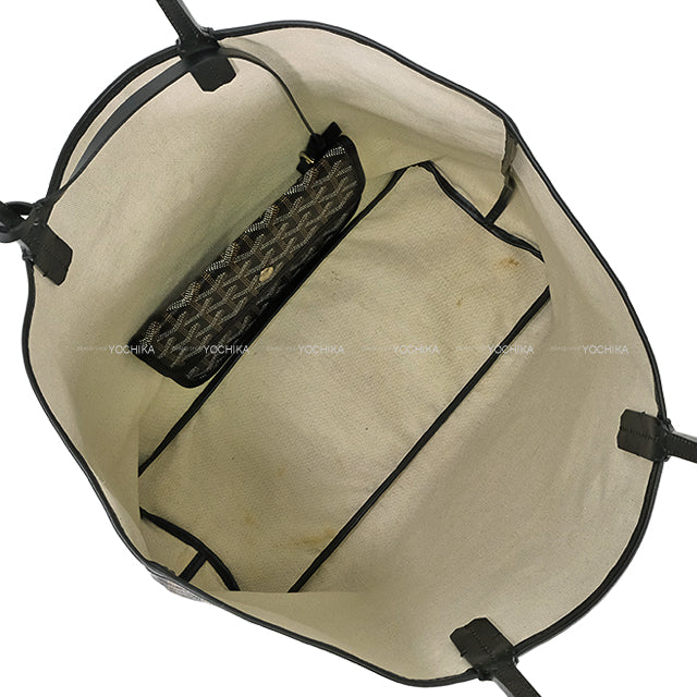 [Pre-loved] GOYARD tote bag SAINT LOUI PM Noir (Black) PVC coated canvas Silver HW[USED SA][Authentic]