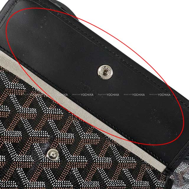 [Pre-loved] GOYARD tote bag SAINT LOUI PM Noir (Black) PVC coated canvas Silver HW[USED SA][Authentic]