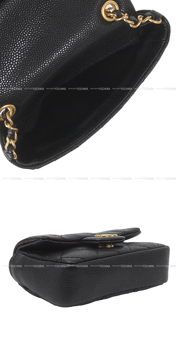 [Pre-loved] A/W 2024～2025 CHANEL tote bag Small Shopping Bag Coco Marc Matrasse with Mini matrasse Charm Noir (Black) Graind Calf(Caviarskin) Gold HW AS4940[LIKE NEW][Authentic]