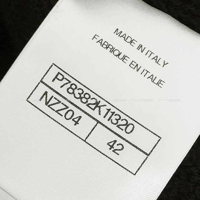 2024AW CHANEL Sweater Long Sleeve Knit V-Neck Bicolor Lion Button Tweed Belt Brown/Light pink Wool 42 P78382[EXCELLENT][Authentic]