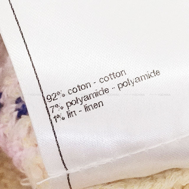 [Pre-loved] CHANEL One‐piece dress Knit mini one shoulder Coco Icon logo Ecru/pink/multicolor Cotton/Polyamide/Linen 38 P74737[LIKE NEW][Authentic]