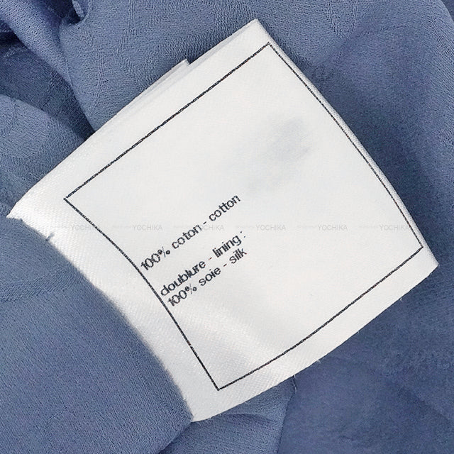 [Pre-loved] CHANEL Plainly colored jacket Denim with Coco Mark buttons and tricolor tweed Blue/Multi color Denim/Cotton 42 P45011[LIKE NEW][Authentic]