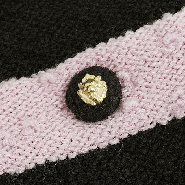 AW 2024 CHANEL Pants Bermuda with lion buttons tweed two-tone Brown/Light pink Wool 42 P78422[EXCELLENT][Authentic]