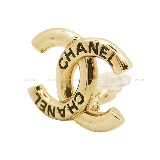 CHANEL earrings Big Coco mark Logo Champagne Gold HW ABE811[BRAND NEW][Authentic]