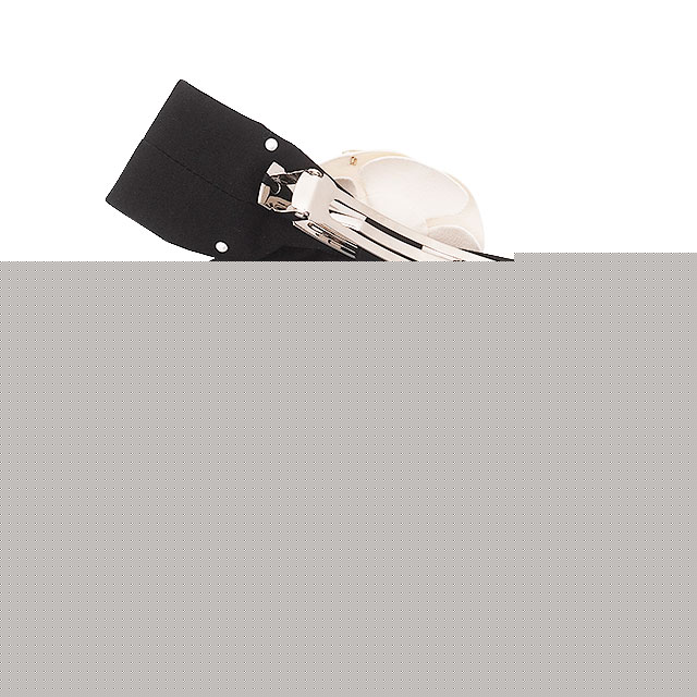 2025 Cruise line CHANEL barretter Bow Barrette Camellia Pearl Ribbon Noir (Black) Cotton/Costume pearl AAA722[BRAND NEW][Authentic]