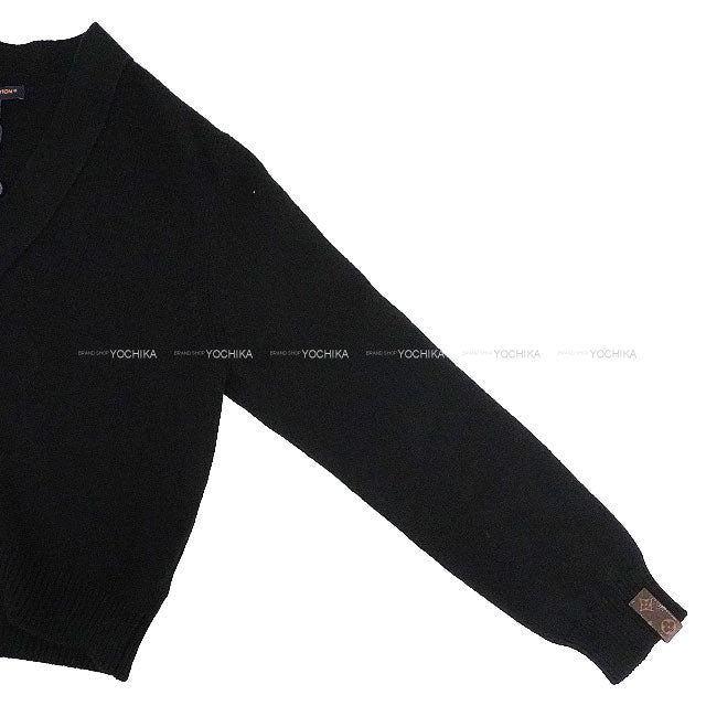 2024SS LOUIS VUITTON Cardigan Jewel Button Monogram Tab Noir (Black) Cashmere/Wool #L 1AFOV8[EXCELLENT][Authentic]