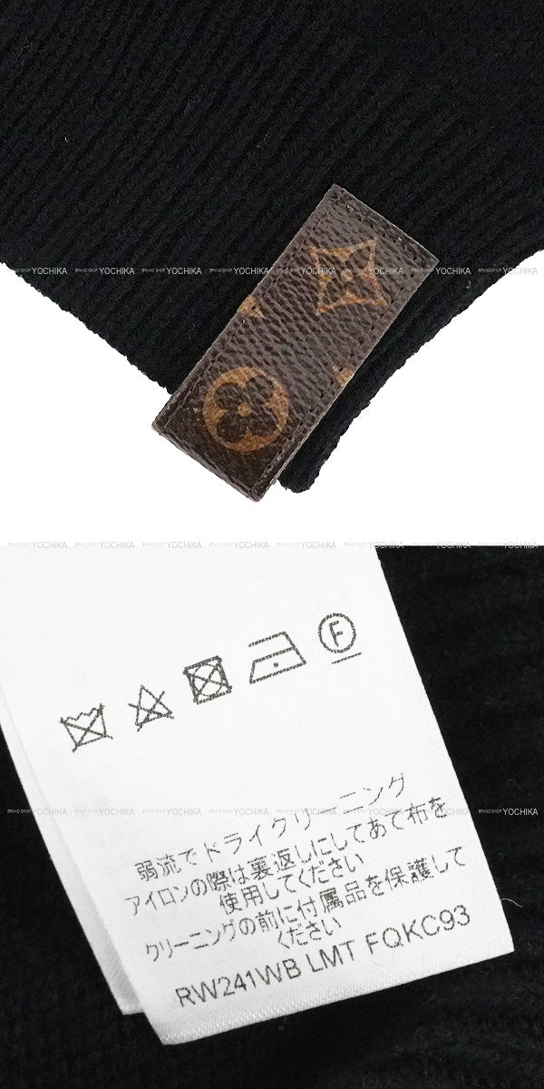 2024SS LOUIS VUITTON Cardigan Jewel Button Monogram Tab Noir (Black) Cashmere/Wool #L 1AFOV8[EXCELLENT][Authentic]