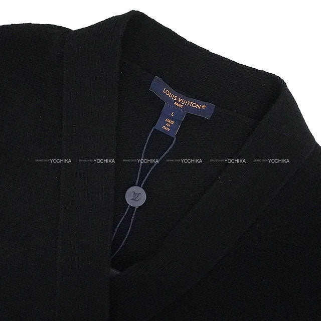 2024SS LOUIS VUITTON Cardigan Jewel Button Monogram Tab Noir (Black) Cashmere/Wool #L 1AFOV8[EXCELLENT][Authentic]