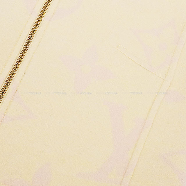 2020SS LOUIS VUITTON One‐piece dress Front Zip Giant Monogram Pink Beige Wool #42 M12061[EXCELLENT][Authentic]