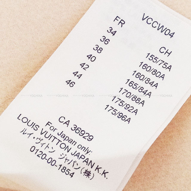 2020SS LOUIS VUITTON One‐piece dress Front Zip Giant Monogram Pink Beige Wool #42 M12061[EXCELLENT][Authentic]