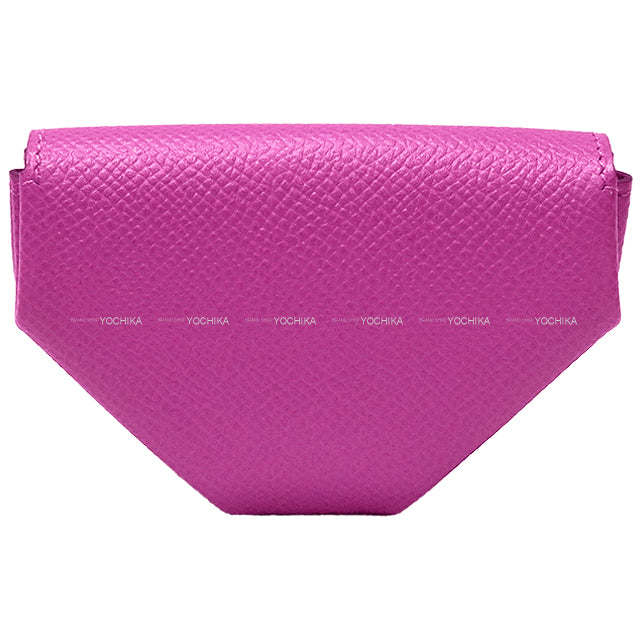 HERMES change purse PORTE MONNAIE LE 24 Magnolia Veau Epsom Silver HW Stamp A[EXCELLENT][Authentic]