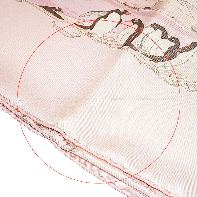 2005 HERMES scarf Carre 90 Hommage l'explorateur Sir Shackleton Soldes Pink Silk100%[EXCELLENT][Authentic]