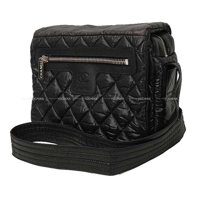 [Pre-loved] CHANEL Messenger bag Coco Cocoon Matrasse Small Noir (Black)/Bordeaux/Bordeaux Nylon/Cow Leather Silver HW A48616[LIKE NEW][Authentic]