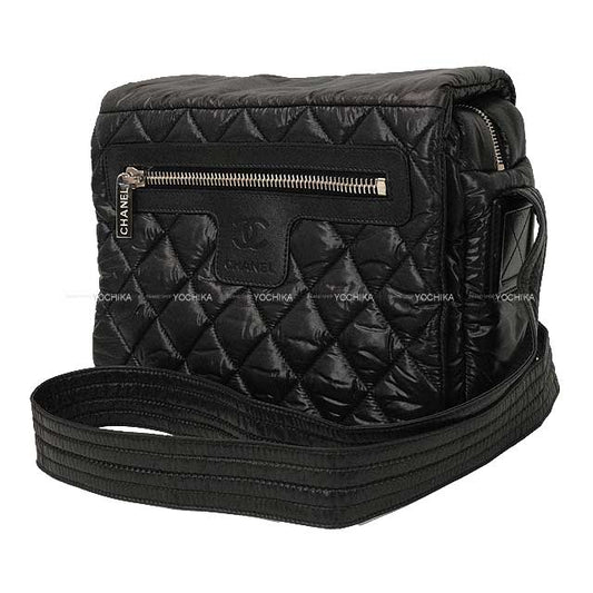 [Pre-loved] CHANEL Messenger bag Coco Cocoon Matrasse Small Noir (Black)/Bordeaux/Bordeaux Nylon/Cow Leather Silver HW A48616[LIKE NEW][Authentic]