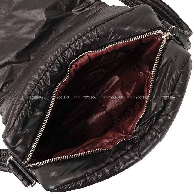 [Pre-loved] CHANEL Messenger bag Coco Cocoon Matrasse Small Noir (Black)/Bordeaux/Bordeaux Nylon/Cow Leather Silver HW A48616[LIKE NEW][Authentic]