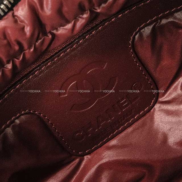 [Pre-loved] CHANEL Messenger bag Coco Cocoon Matrasse Small Noir (Black)/Bordeaux/Bordeaux Nylon/Cow Leather Silver HW A48616[LIKE NEW][Authentic]