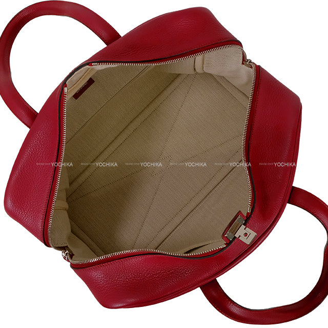 [Pre-loved] HERMES Shoulder bag Victoria 2 35 Rouge Grenade Taurillon Clemence Silver HW Stamp X[USED SA][Authentic]