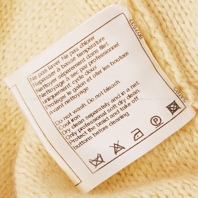 [Pre-loved] CHANEL One‐piece dress 2pockets Knit Sleeveless Dress Ivory/Black/White/Navy/Red Cashmere100% #36 P46844[LIKE NEW][Authentic]