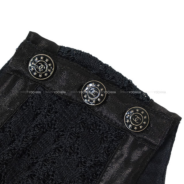 [Pre-loved] CHANEL One‐piece dress COCO Mark Button Little Black Lace Sleeveless Dress Noir (Black) Silk100% #42 P45647[LIKE NEW][Authentic]