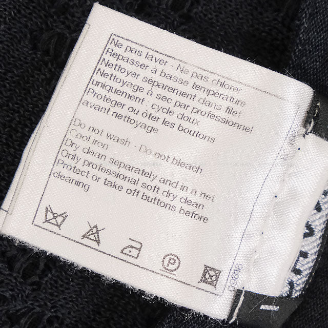 [Pre-loved] CHANEL One‐piece dress COCO Mark Button Little Black Lace Sleeveless Dress Noir (Black) Silk100% #42 P45647[LIKE NEW][Authentic]