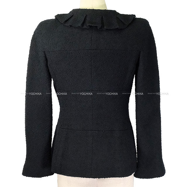 [Pre-loved] CHANEL setup Tweed Jacket Skirt Noir (Black) Wool/Polyamide #34 P09679/P09451[LIKE NEW][Authentic]