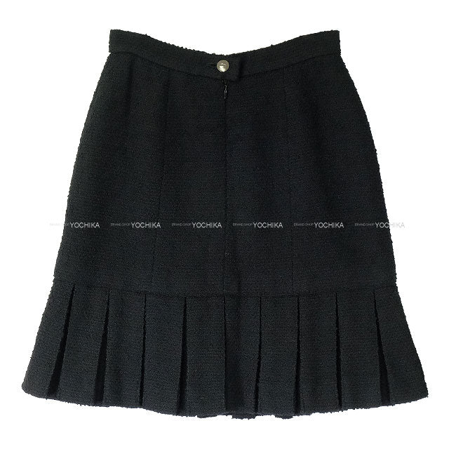 [Pre-loved] CHANEL setup Tweed Jacket Skirt Noir (Black) Wool/Polyamide #34 P09679/P09451[LIKE NEW][Authentic]