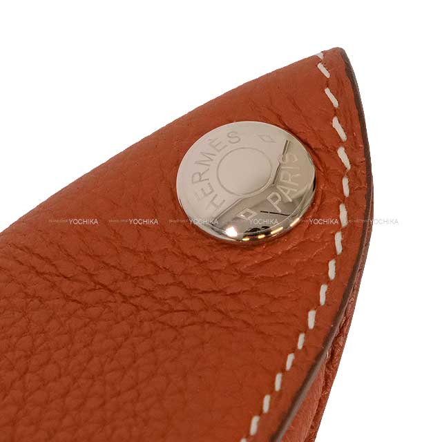 HERMES Shoulder bag Cross body bag Videpoches H logo Evelyn punching Sienne Veau Togo Silver HW Stamp B[BRAND NEW][Authentic]