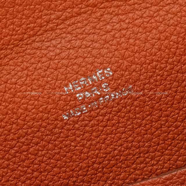 HERMES Shoulder bag Cross body bag Videpoches H logo Evelyn punching Sienne Veau Togo Silver HW Stamp B[BRAND NEW][Authentic]