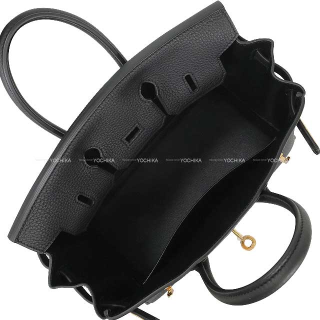 HERMES Handbag Birkin25 Noir (Black) Veau Togo Champagne Gold HW Stamp K[BRAND NEW][Authentic]