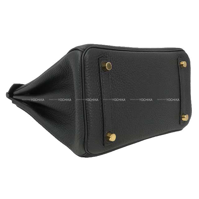 HERMES Handbag Birkin25 Noir (Black) Veau Togo Champagne Gold HW Stamp K[BRAND NEW][Authentic]