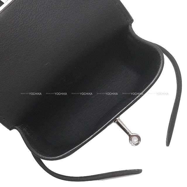 HERMES bag charm Kelly Festival Noir (Black) Veau Swift Silver HW Stamp K[BRAND NEW][Authentic]