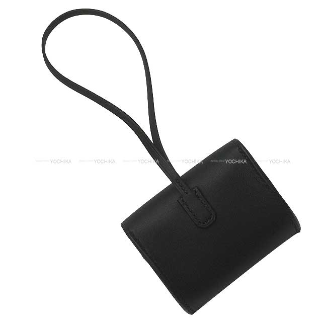 HERMES bag charm Kelly Festival Noir (Black) Veau Swift Silver HW Stamp K[BRAND NEW][Authentic]