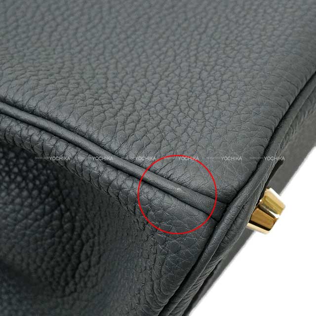 HERMES Handbag Birkin25 Gris Misty Veau Togo Champagne Gold HW Stamp W[EXCELLENT][Authentic]