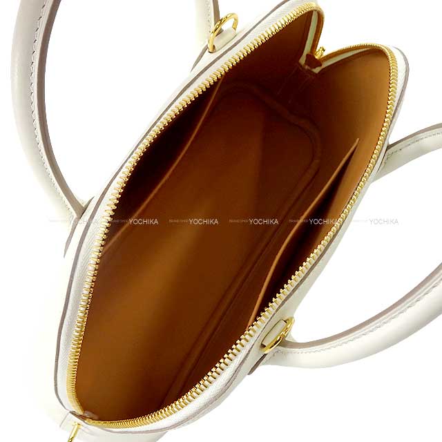 HERMES Shoulder bag Bolide1923 25 Verso Mushroom/Sesami Evercolor Gold HW Stamp U[EXCELLENT][Authentic]