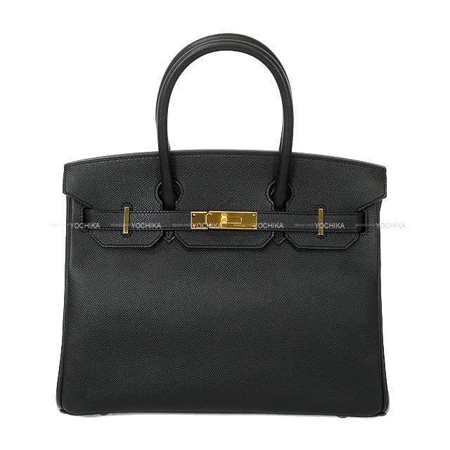 [Pre-loved] HERMES Handbag Birkin30 Noir (Black) Veau Epsom Gold HW Stamp T[LIKE NEW][Authentic]