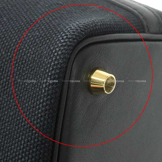 [Pre-loved] HERMES Handbag Picotin Lock 18 PM Cargo Pockets Noir (Black) Toile Goeland/Veau Swift Gold HW Stamp U[LIKE NEW][Authentic]