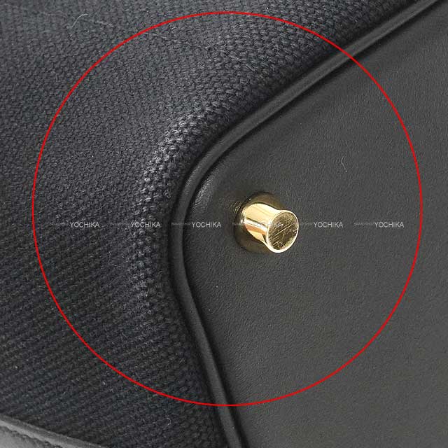 [Pre-loved] HERMES Handbag Picotin Lock 18 PM Cargo Pockets Noir (Black) Toile Goeland/Veau Swift Gold HW Stamp U[LIKE NEW][Authentic]