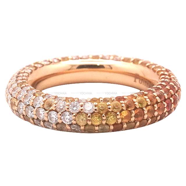 [Pre-loved] Ponte Vecchio ring Eterno Pave Pina Colada Full Eternity 1.27 ct diamond / 1.91 ct melee sapphire #48[LIKE NEW][Authentic]