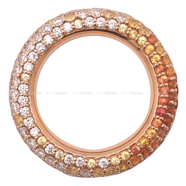 [Pre-loved] Ponte Vecchio ring Eterno Pave Pina Colada Full Eternity 1.27 ct diamond / 1.91 ct melee sapphire #48[LIKE NEW][Authentic]