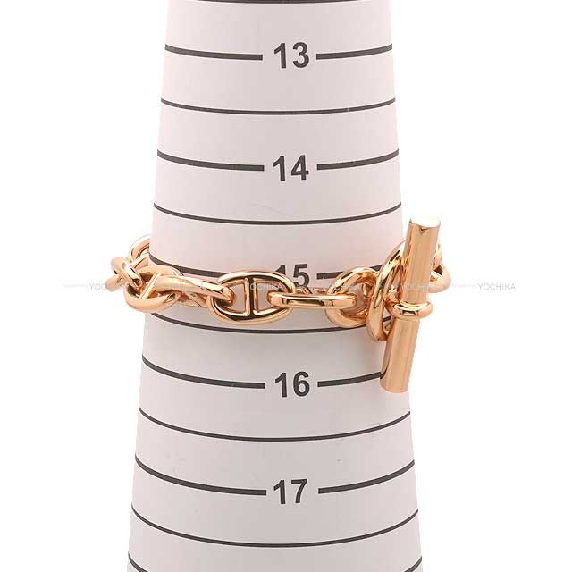 HERMES bracelet Chaine D'ancre MM 14 Links Rose Gold K18PG[EXCELLENT][Authentic]