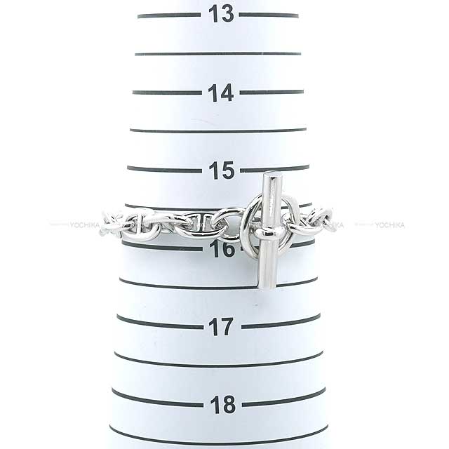 HERMES bracelet Chaine D'ancre PM 18 Links White Gold K18WG[EXCELLENT][Authentic]